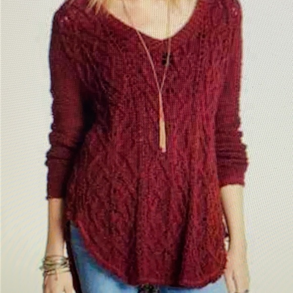 Free People purple cotton tunic sweater - Picture 9 of 10